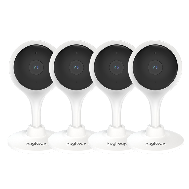 4pcs BoyKeep 2K Indoor Security Camera,2.4GHz Wi-Fi Cameras for Baby/Elder/Dog/Pet Camera with Phone app,2-Way Audio Baby Monitor Camera, Night Vision, Cloud & SD Card Storage