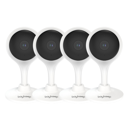 4pcs BoyKeep 2K Indoor Security Camera,2.4GHz Wi-Fi Cameras for Baby/Elder/Dog/Pet Camera with Phone app,2-Way Audio Baby Monitor Camera, Night Vision, Cloud & SD Card Storage
