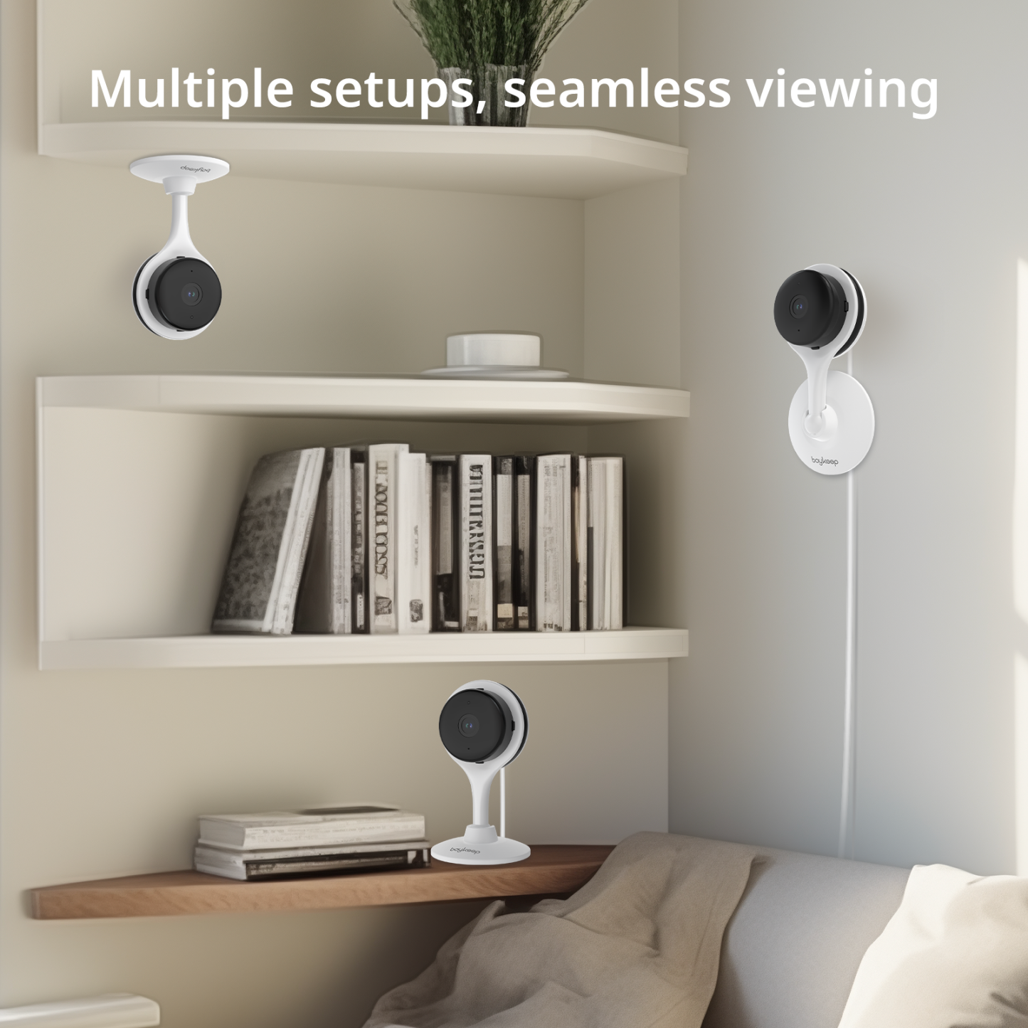 BoyKeep 2K Indoor Security Camera,2.4GHz Wi-Fi Cameras for Baby/Elder/Dog/Pet Camera with Phone app,2-Way Audio Baby Monitor Camera, Night Vision, Cloud & SD Card Storage