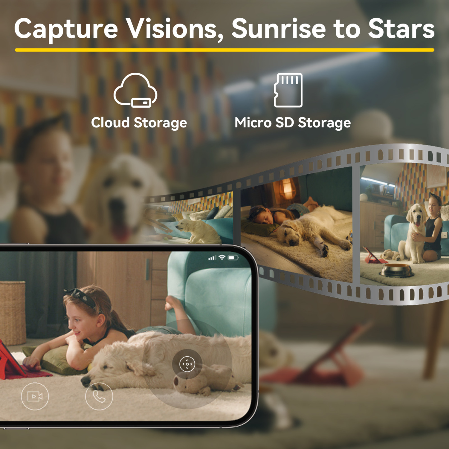 2K Pet Camera Indoor Security Camera 5G/2.4GHz WiFi Cameras for Baby Dog Camera with Phone App, 360° Pan & Tilt, 2-Way Audio, Night Vision, SD Card & Cloud Storage