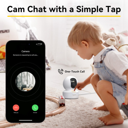 2K Pet Camera Indoor Security Camera 5G/2.4GHz WiFi Cameras for Baby Dog Camera with Phone App, 360° Pan & Tilt, 2-Way Audio, Night Vision, SD Card & Cloud Storage