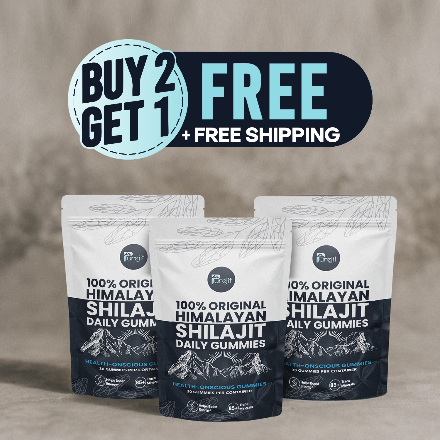 PUREJIT® 100% ORIGINAL HIMALAYAN SHILAJIT DAILY GUMMIES