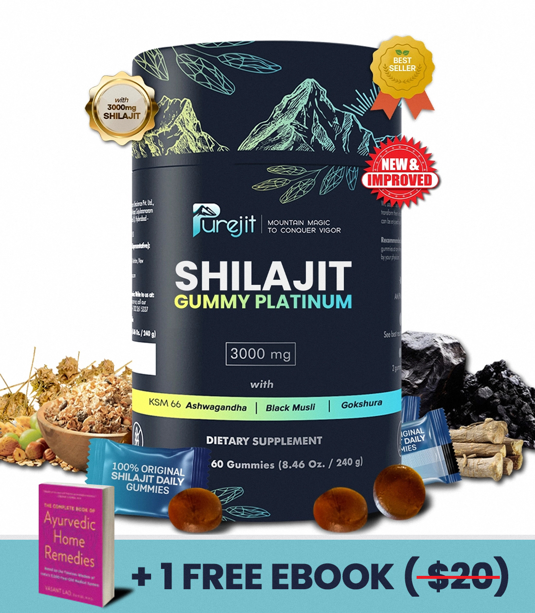 PUREJIT© 100% SHILAJIT GUMMY PLATINUM