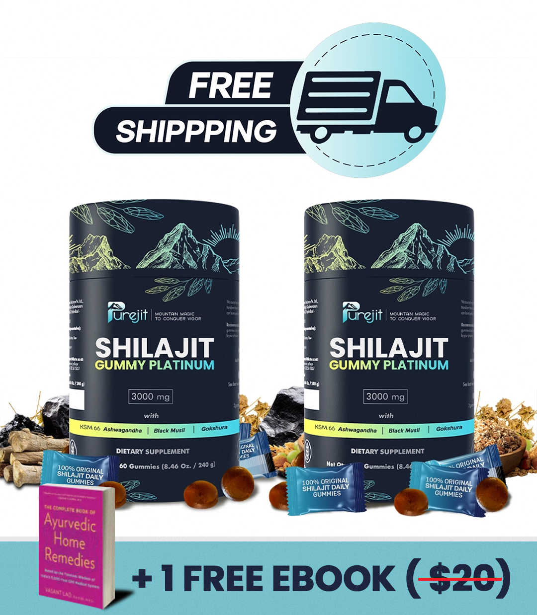 PUREJIT© 100% SHILAJIT GUMMY PLATINUM