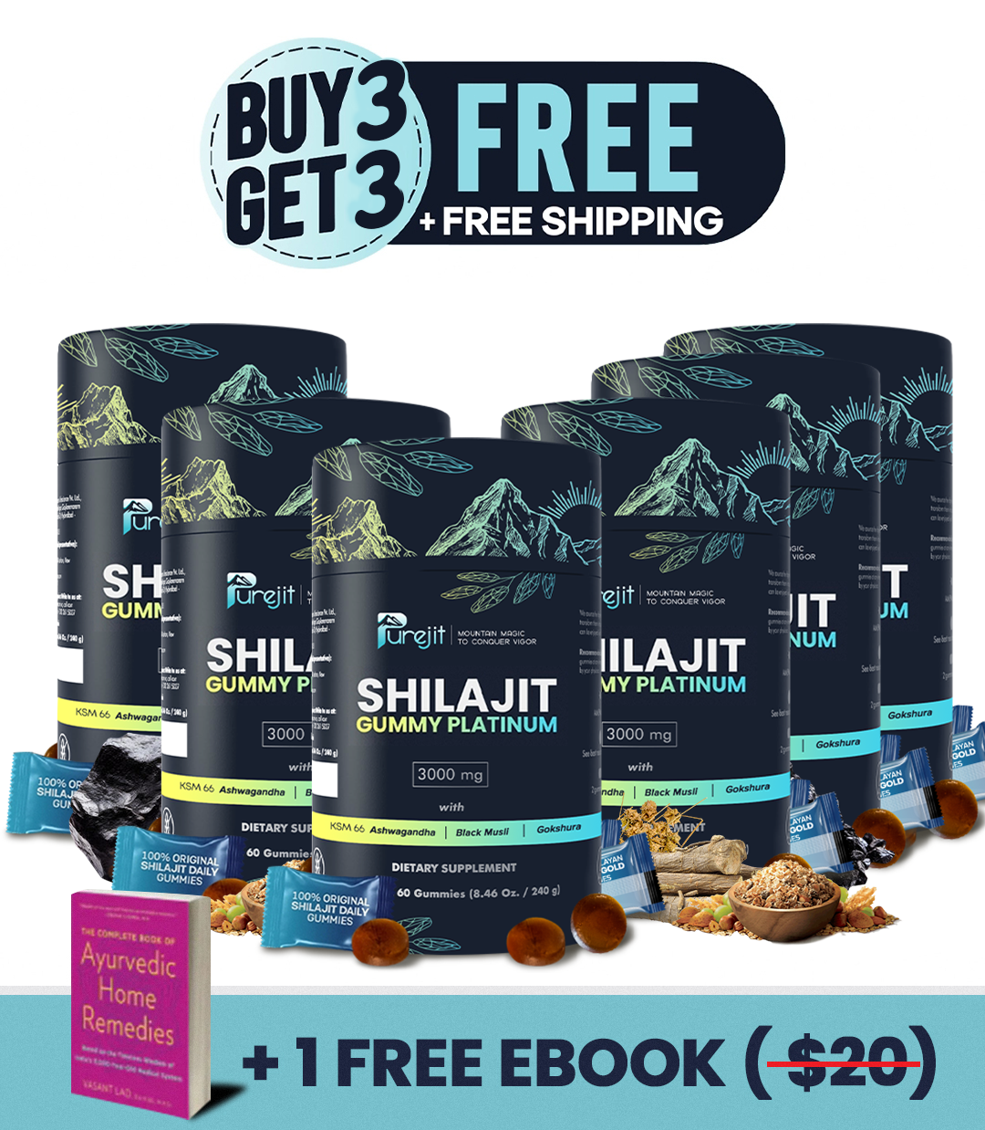 EXCLUSIVE DEALS | PUREJIT© 100% SHILAJIT GUMMY PLATINUM