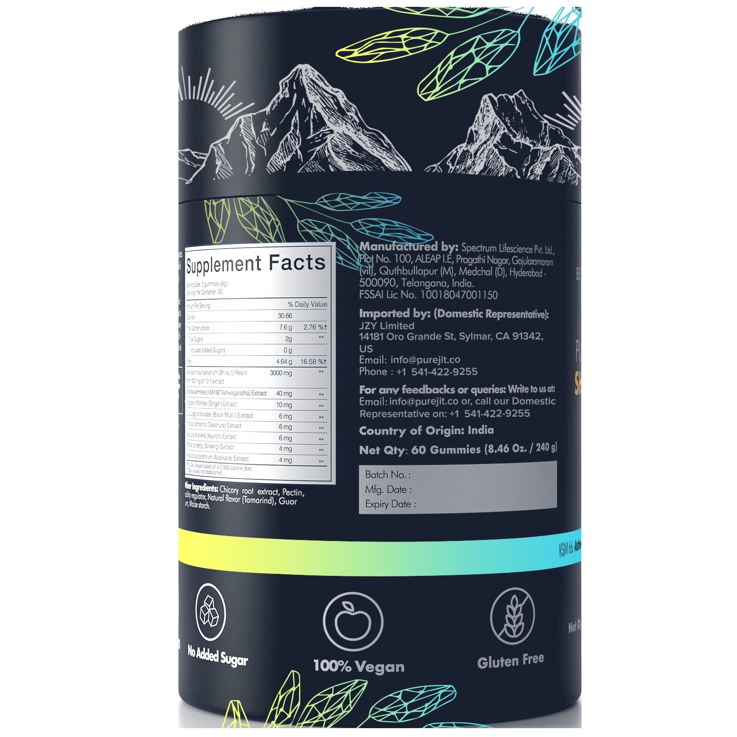 PUREJIT© 100% PURE HIMALAYAN SHILAJIT GUMMIES GOLD