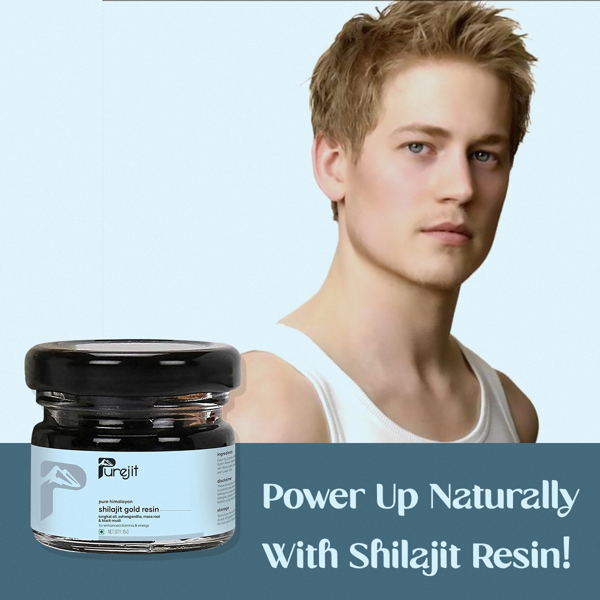 Pure Himalayan Shilajit Gold Resin: Powered with Ashwagandha, Maca Root & Black Musli
