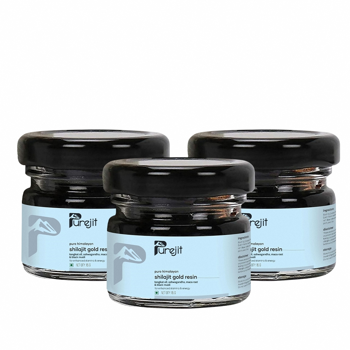 Pure Himalayan Shilajit Gold Resin: Powered with Ashwagandha, Maca Root & Black Musli