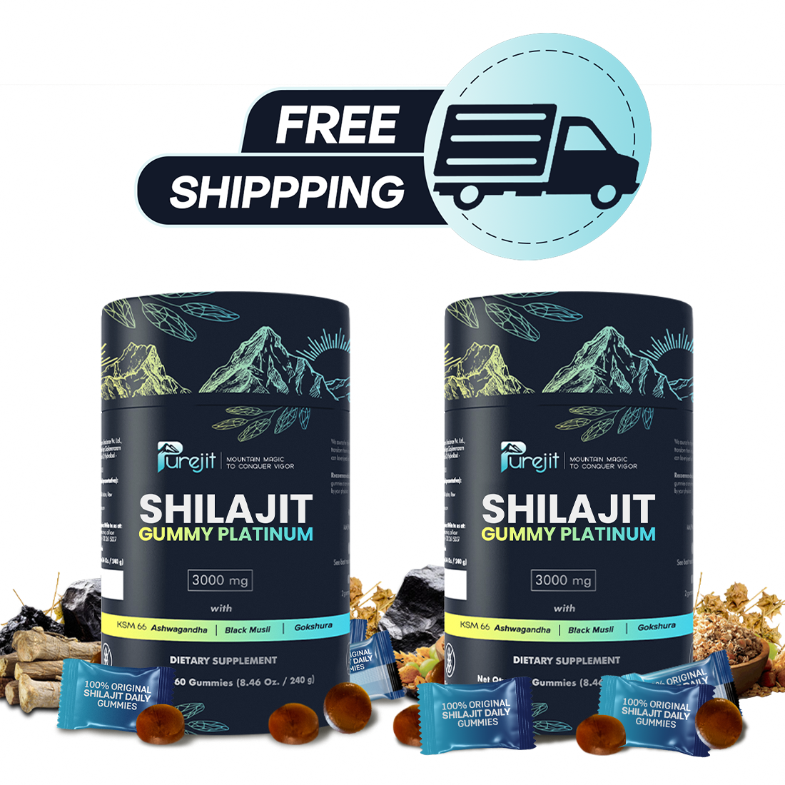 PUREJIT© 100% SHILAJIT GUMMY PLATINUM