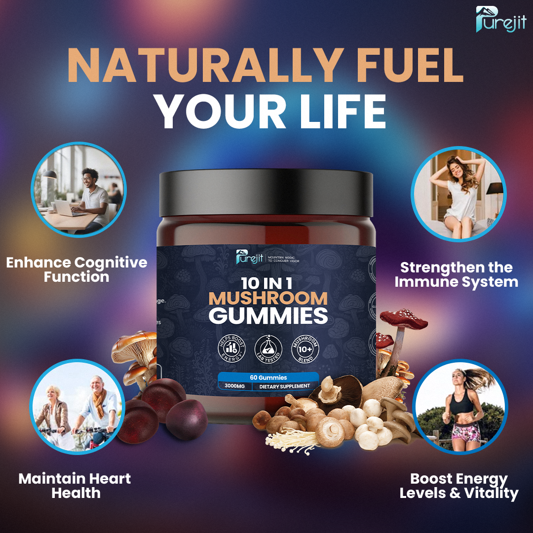 PUREJIT© 10 IN 1 MUSHROOM DAILY GUMMIES