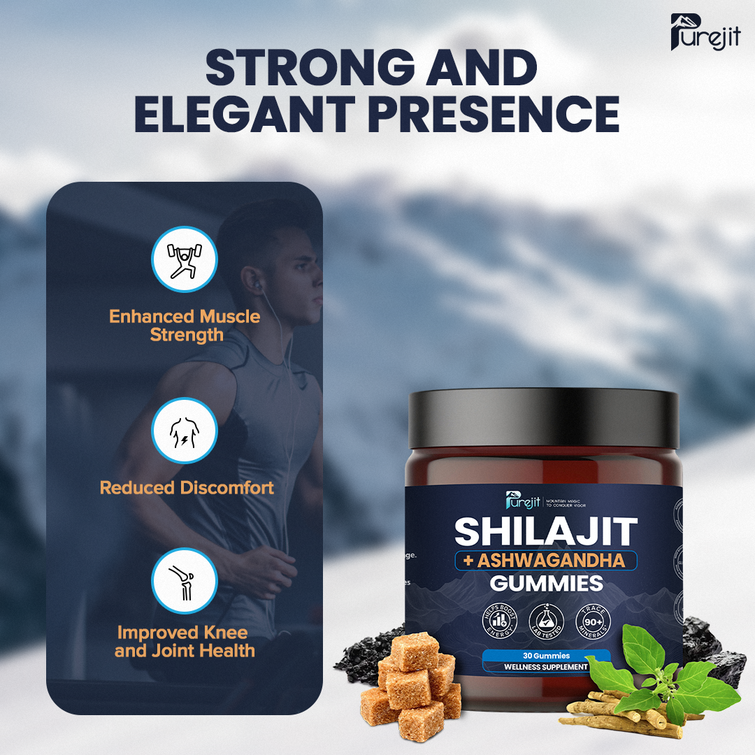 PUREJIT© ORGANIC SHILAJIT WITH ASHWAGANDHA GUMMIES