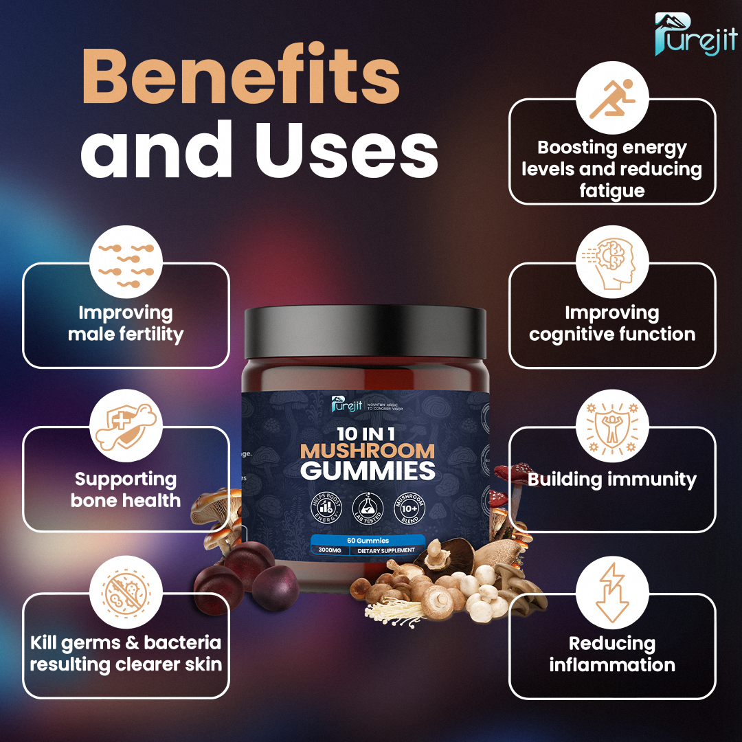 PUREJIT© 10 IN 1 MUSHROOM DAILY GUMMIES