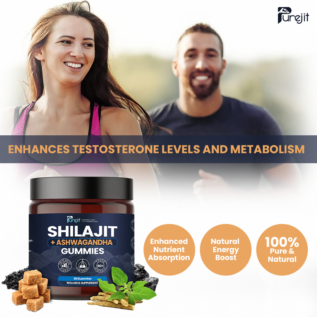 PUREJIT© ORGANIC SHILAJIT WITH ASHWAGANDHA GUMMIES