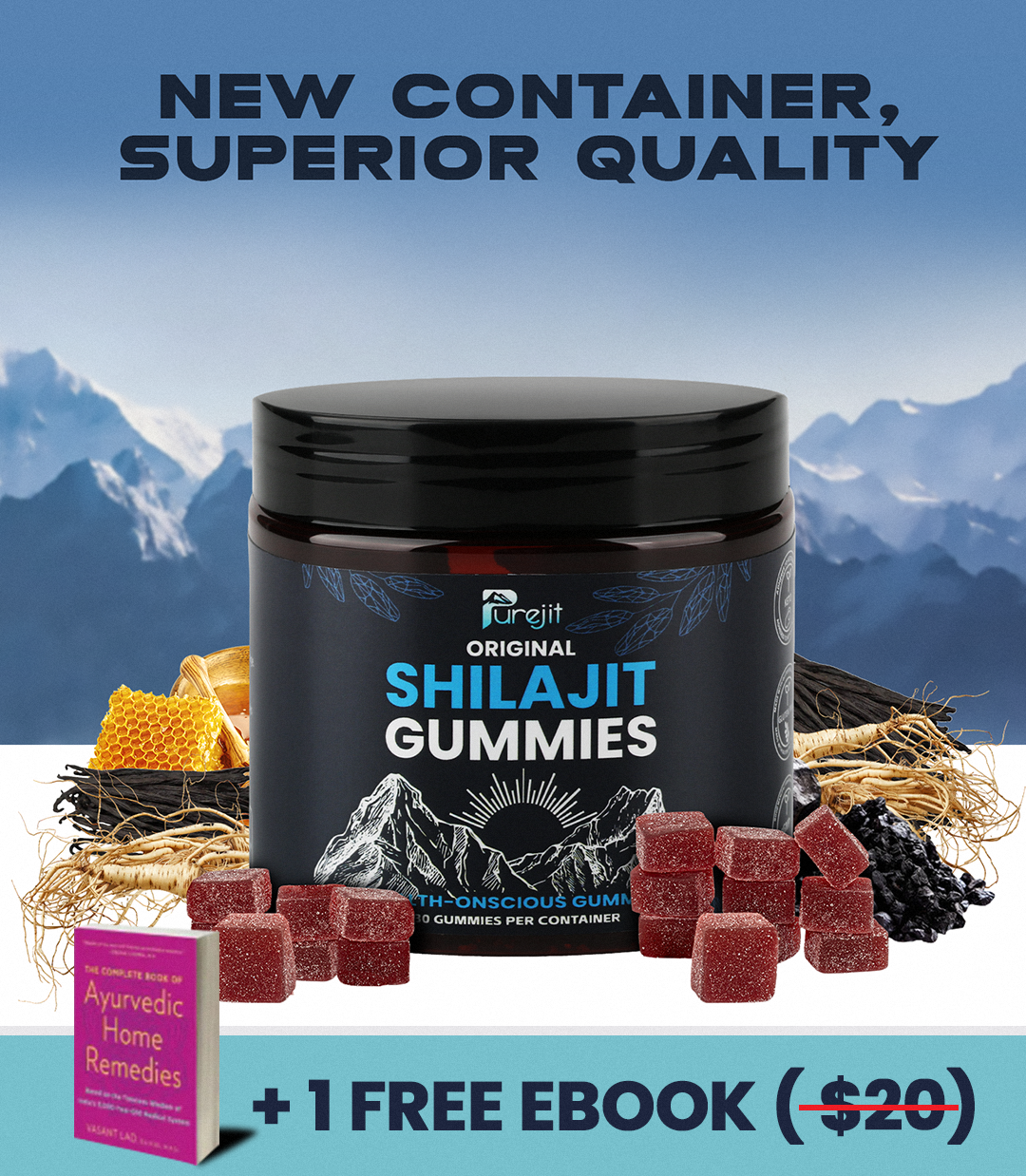 PUREJIT® 100% ORIGINAL SHILAJIT GUMMIES FOR MEN & WOMEN