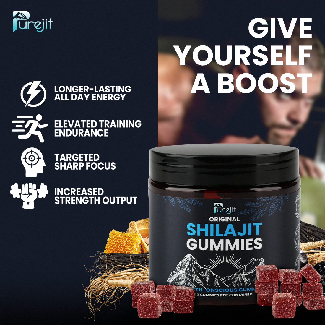 PUREJIT® 100% ORIGINAL SHILAJIT GUMMIES FOR MEN & WOMEN