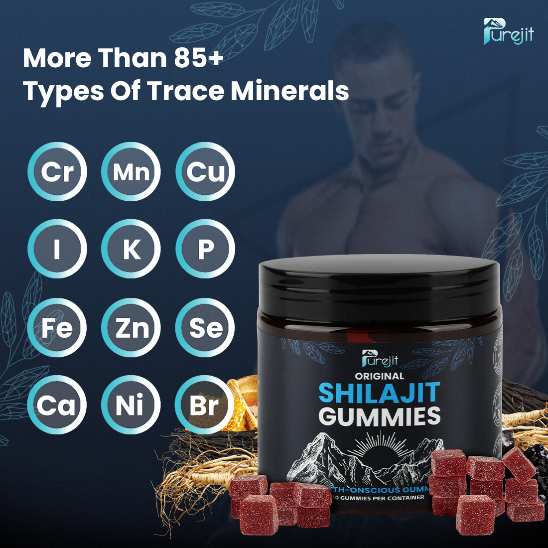 PUREJIT® 100% ORIGINAL SHILAJIT GUMMIES FOR MEN & WOMEN