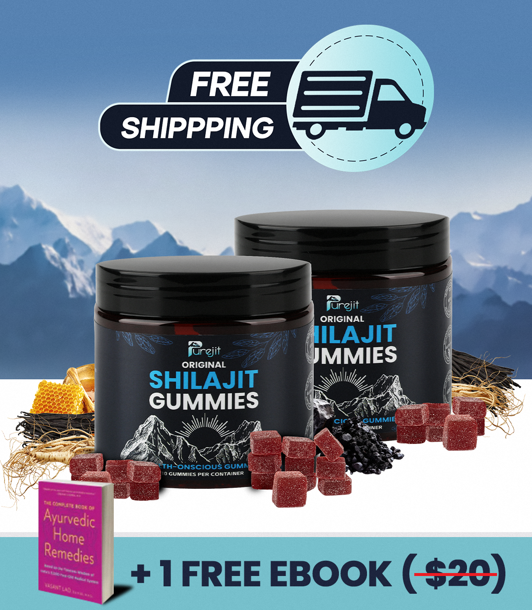 PUREJIT® 100% ORIGINAL SHILAJIT GUMMIES FOR MEN & WOMEN