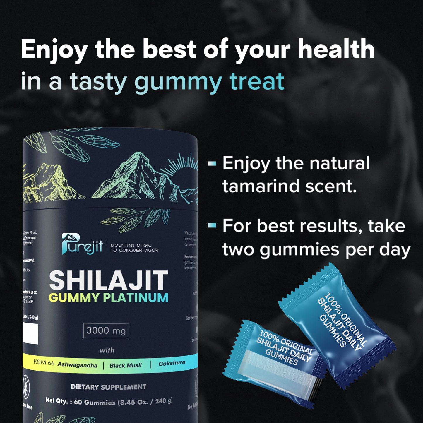 PUREJIT© 100% SHILAJIT GUMMY PLATINUM