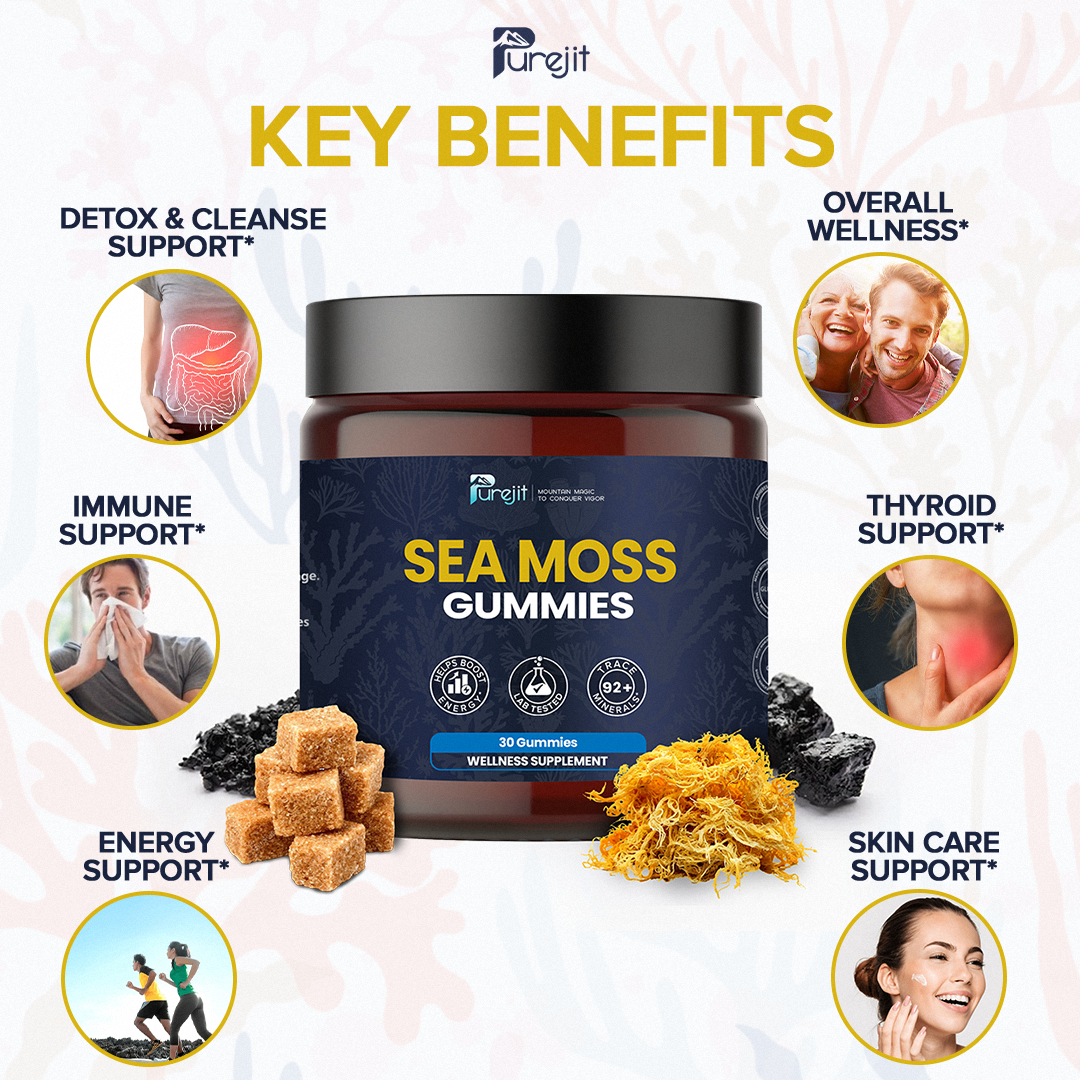 PUREJIT© SEA MOSS GUMMIES ELDERBERRY & BLACK SEED OIL