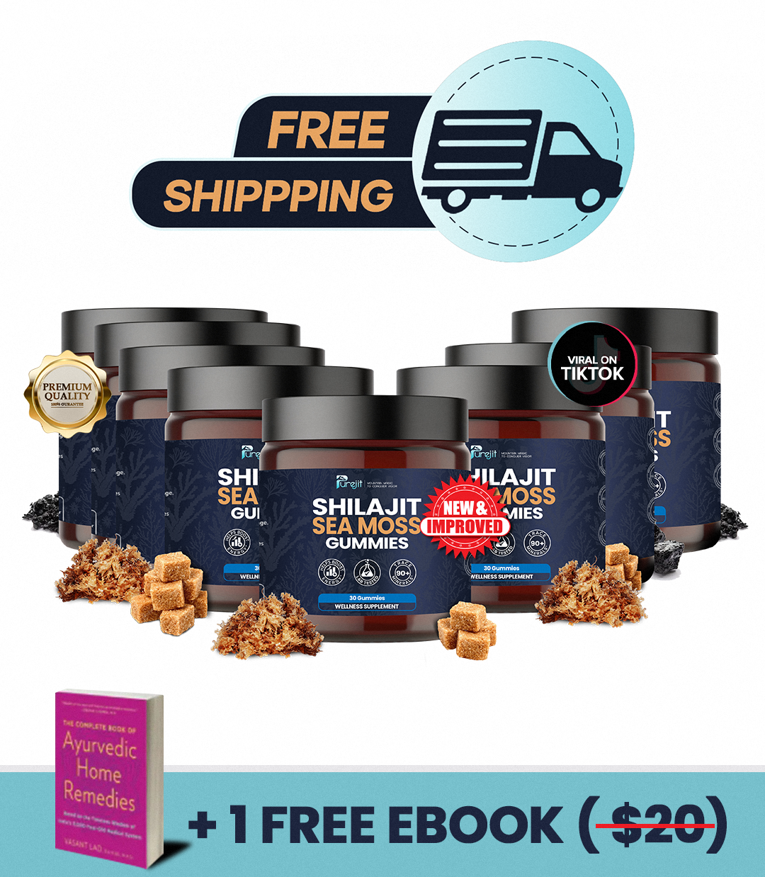 PUREJIT© SHILAJIT & SEAMOSS 2 IN 1 WELLNESS GUMMIES