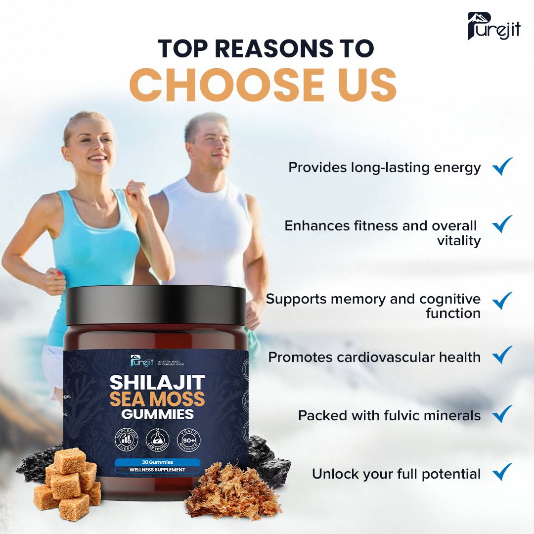 PUREJIT© SHILAJIT & SEAMOSS 2 IN 1 WELLNESS GUMMIES