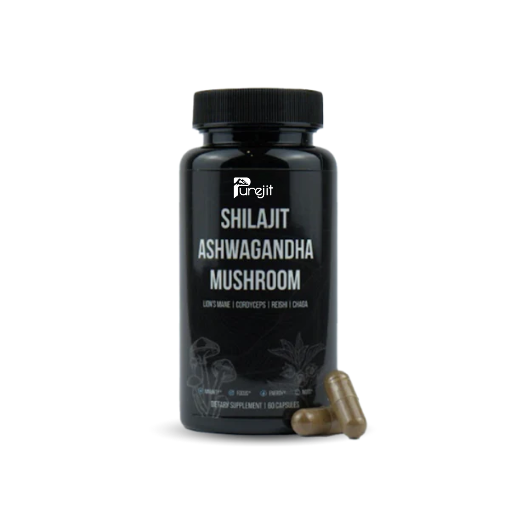 Shilajit Ashwagandha Mushroom Capsules