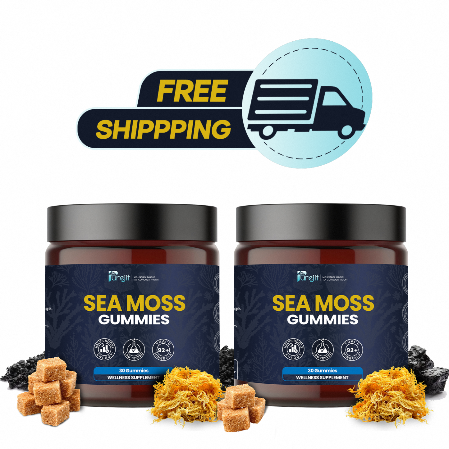 PUREJIT© SEA MOSS GUMMIES ELDERBERRY & BLACK SEED OIL