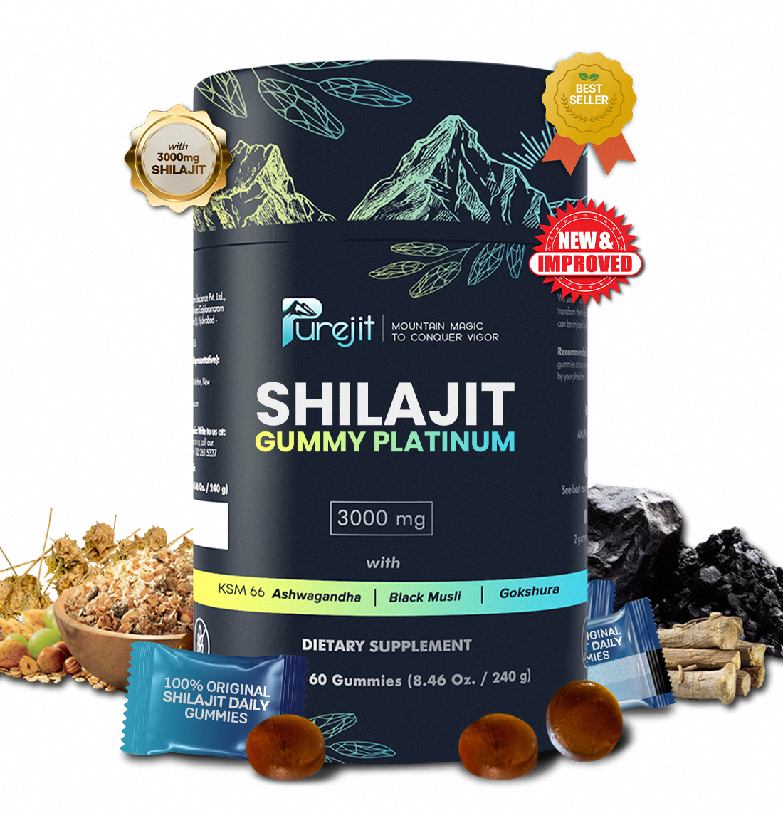 PUREJIT© 100% SHILAJIT GUMMY PLATINUM