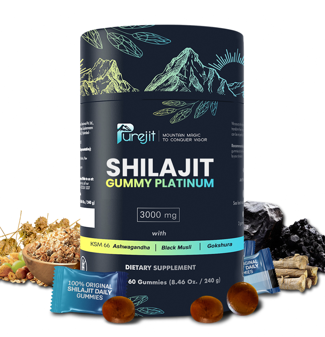 PUREJIT© 100% SHILAJIT GUMMY PLATINUM