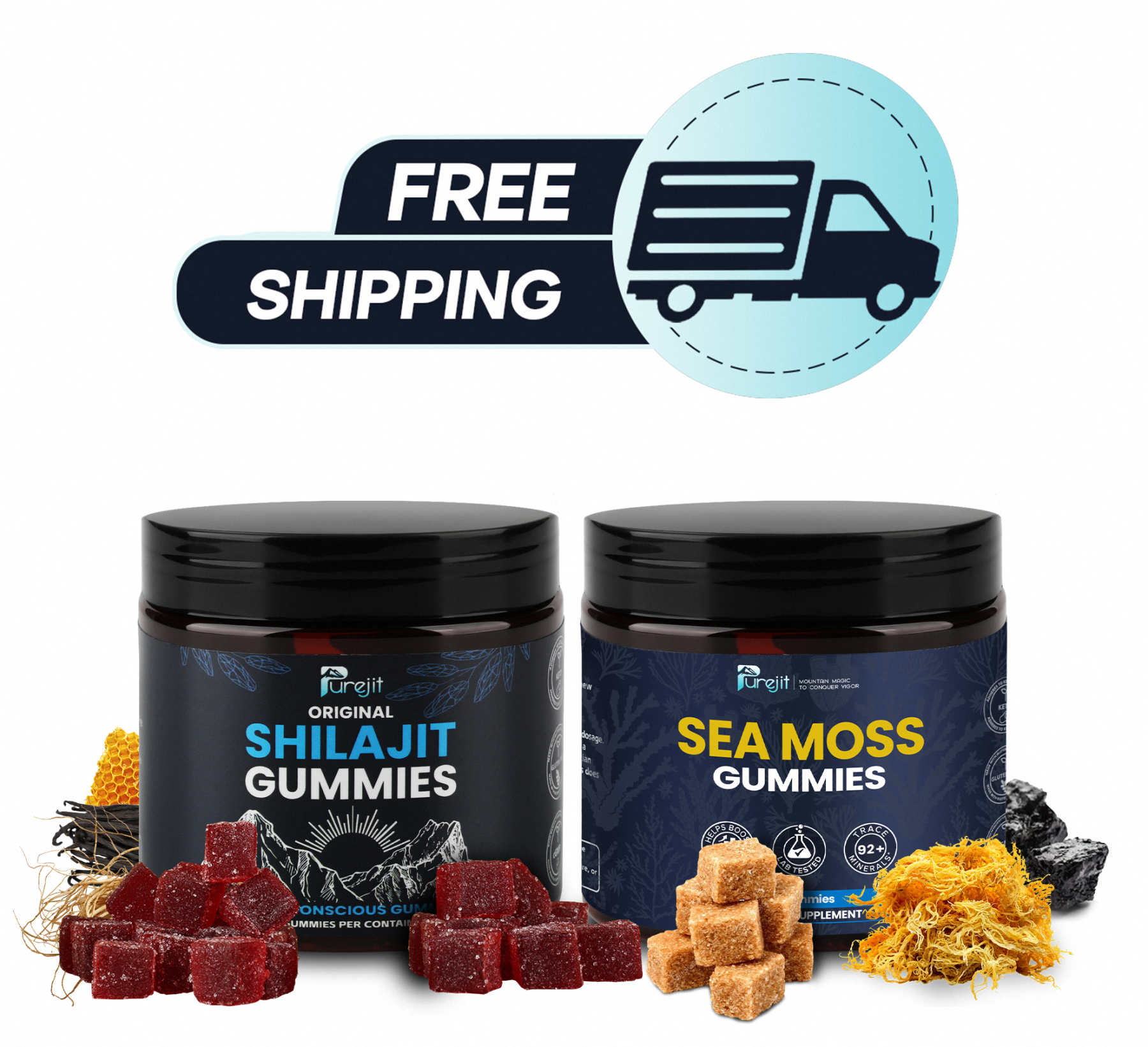 PUREJIT© SHILAJIT GUMMIES & SEAMOSS GUMMIES SPECIAL BUNDLE