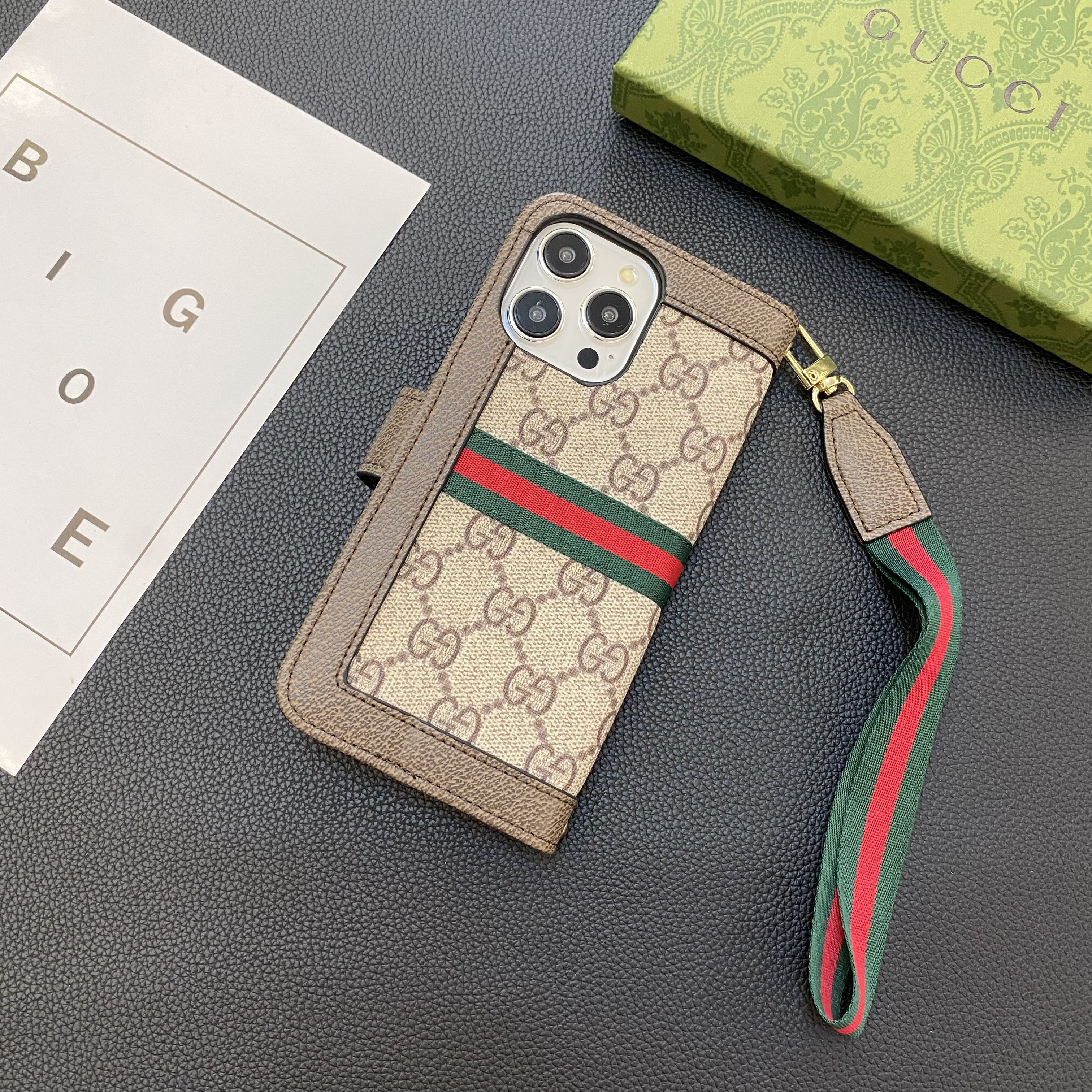 GG iPhone Case With Wallet Bag -QB240424-GTOCASE