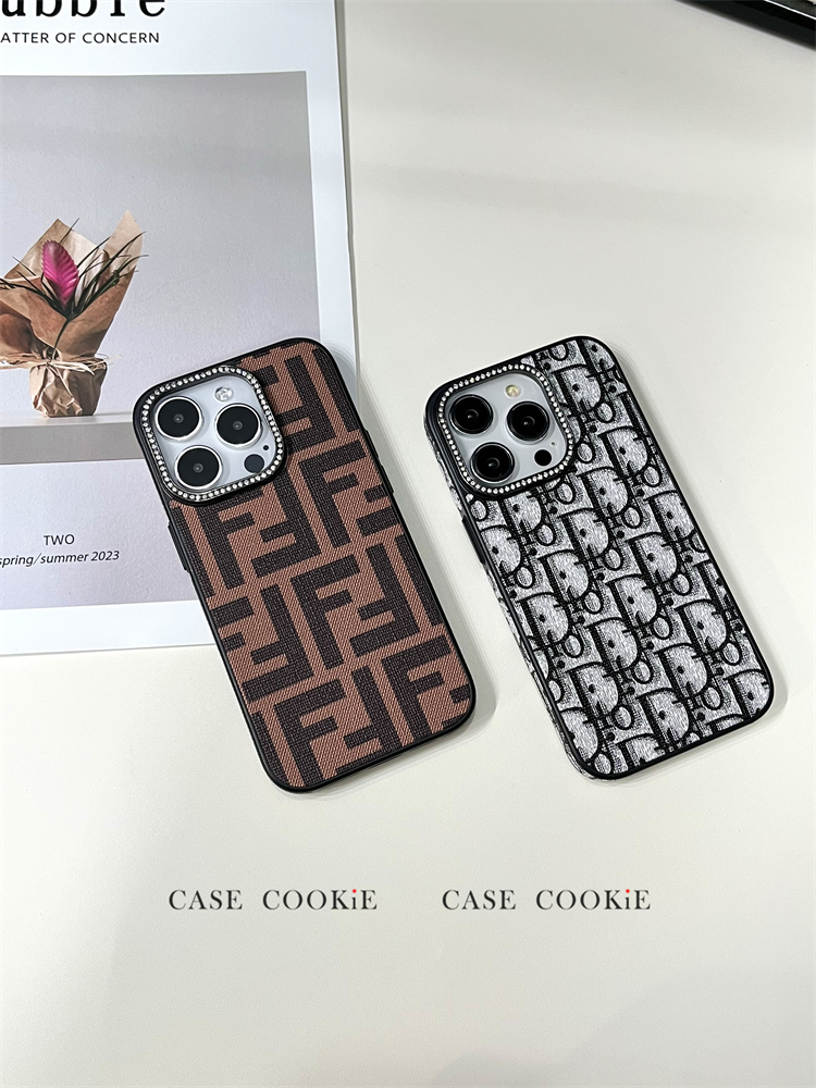FD iPhone Case With Diamond Lens Brown-ZSK251836