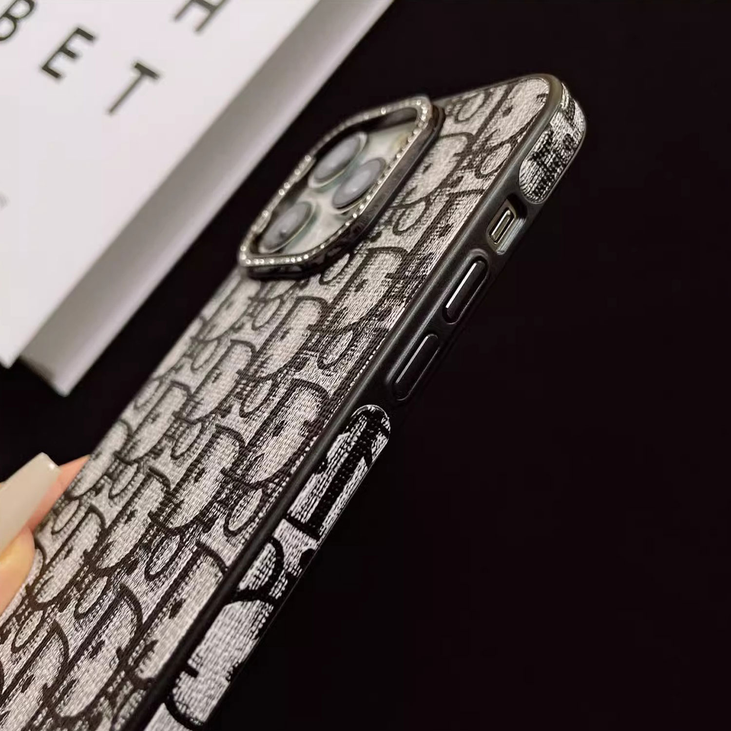 CD iPhone Case With Diamond  -ZSK240513-GTOCASE