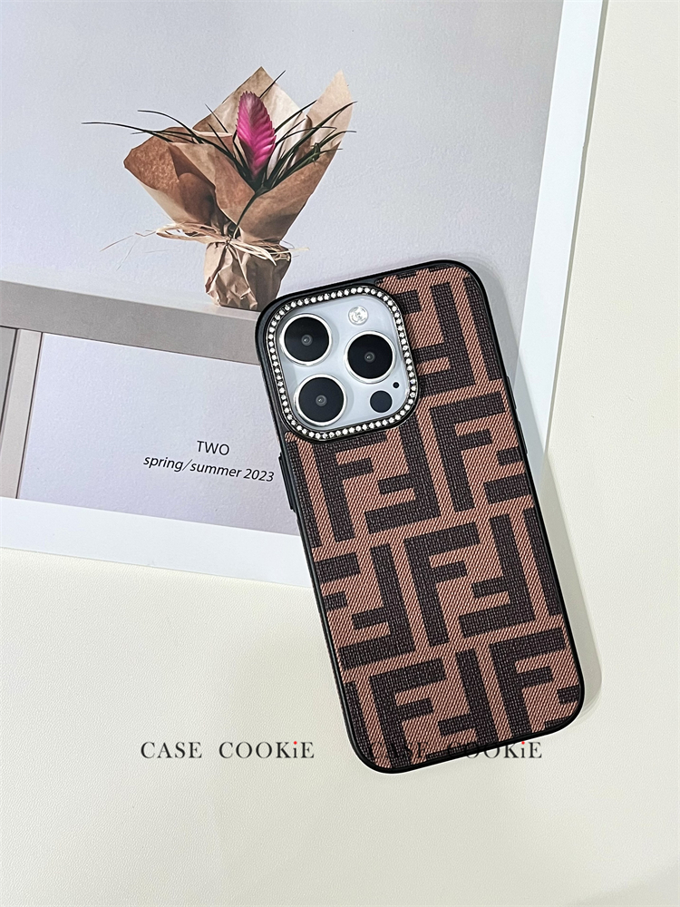 FD iPhone Case With Diamond Lens Brown-ZSK251836