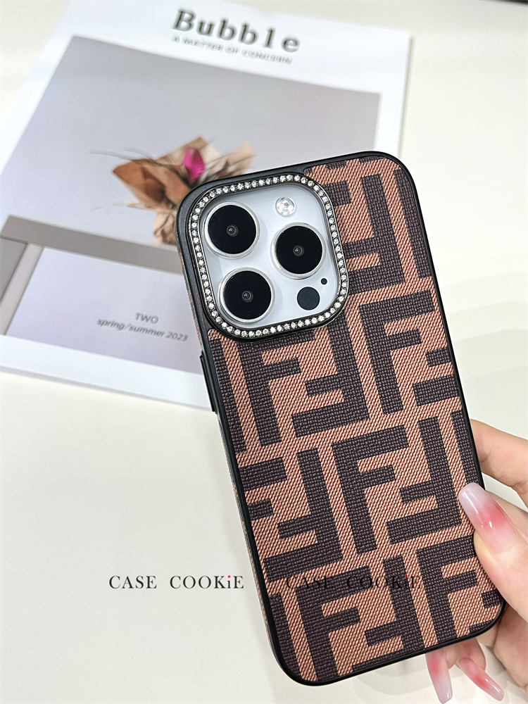 FD iPhone Case With Diamond Lens Brown-ZSK251836