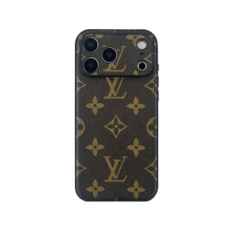 Stylish Leather Monogram iPhone Case For iPhone 17 Series-CMLV039