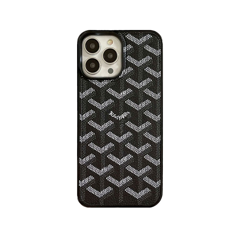Leather GD iPhone Case Black (Magsafe)-CCS251123