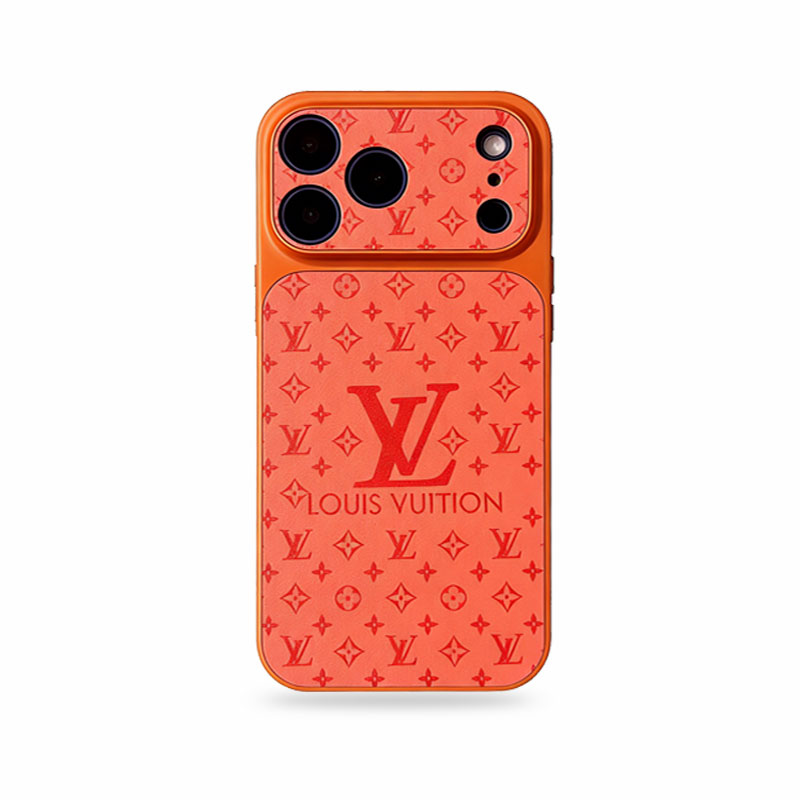 Luxury Monogram iPhone case orange– GZLV001