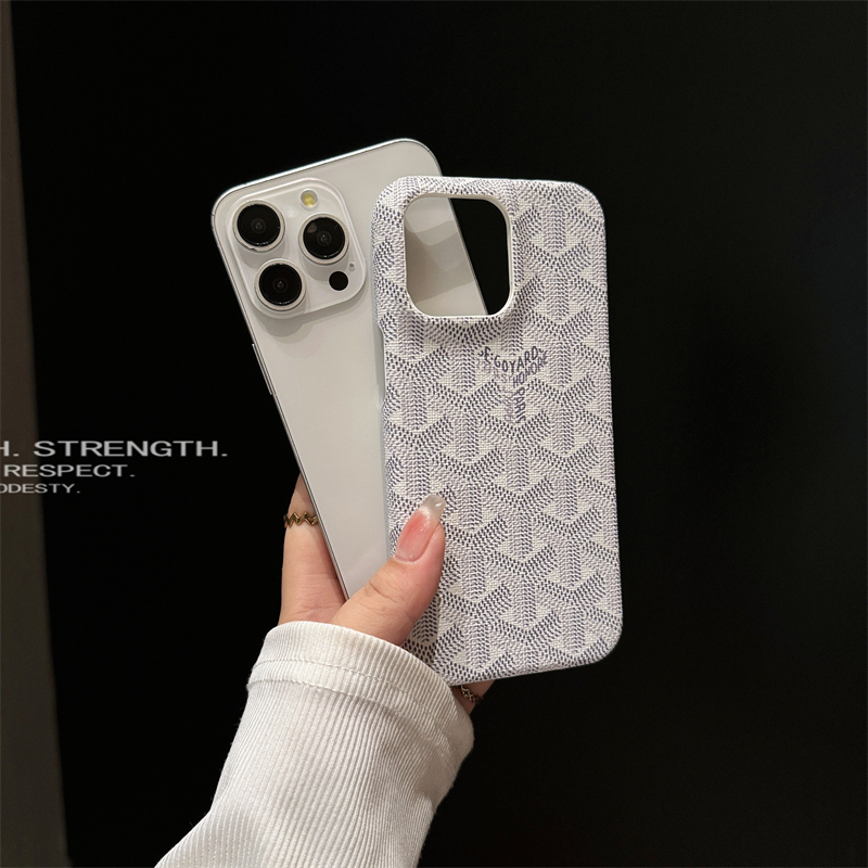 Leather GD iPhone Case White-XKK250905