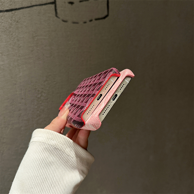 Leather GD iPhone Case Pink-XKK250905
