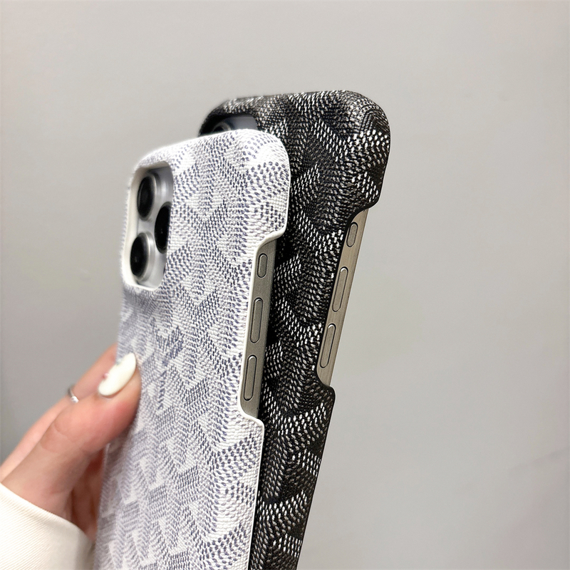 Leather GD iPhone Case White-XKK250905