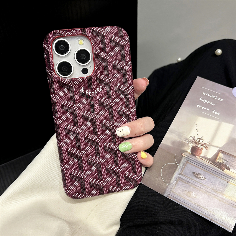 Leather GD iPhone Case Red-XKK250905