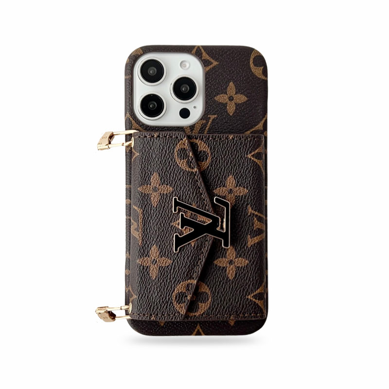 Monogram Phone Case With Wallet And Crossbody Strap For iPhone Big Printing -XKB241816-casezom