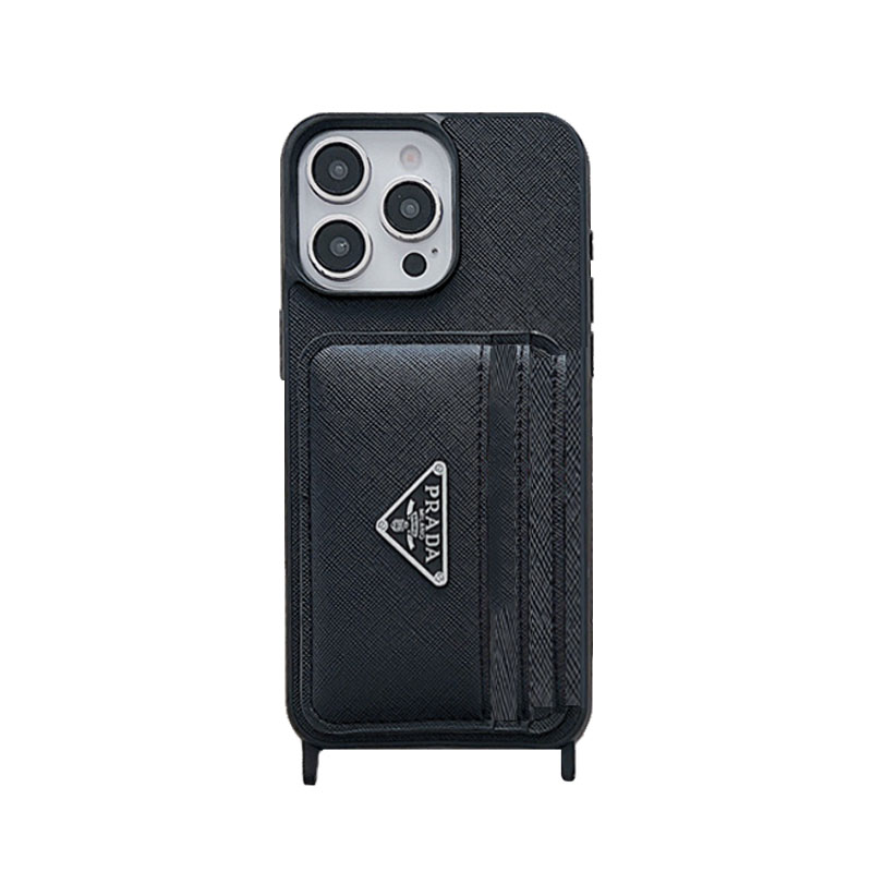PR Case With Card Holder For iPhone Black-XFK241537-GTOCASE
