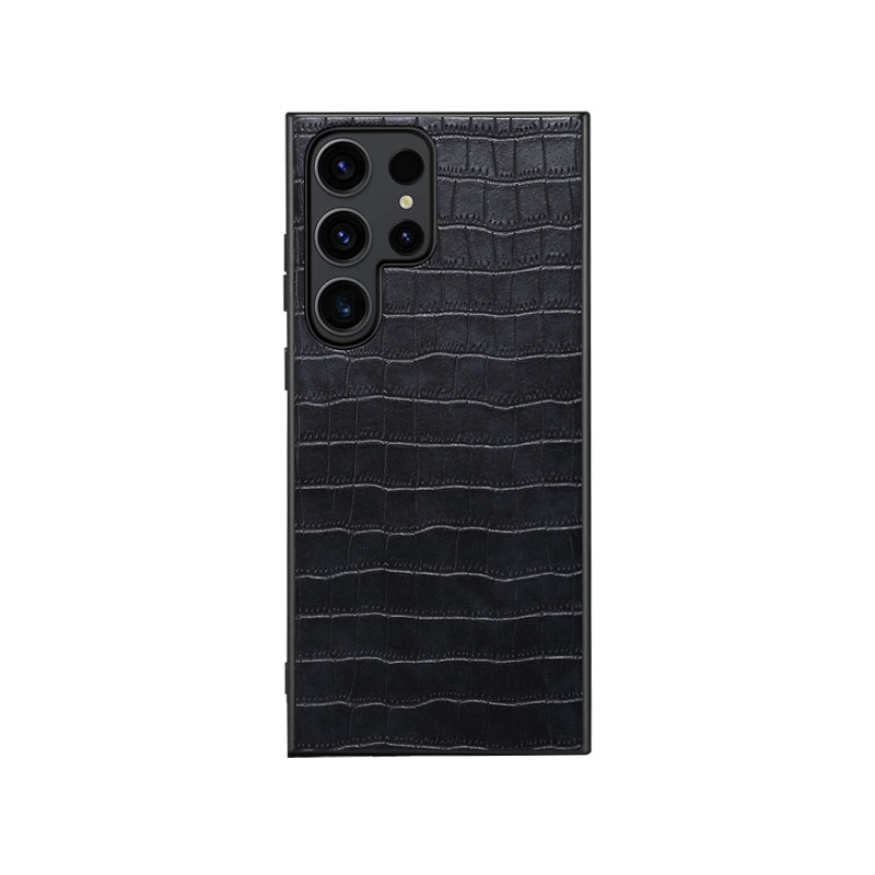 Alligator Print Leather Phone Case For Samsung Black-EYS241104-GTOCASE