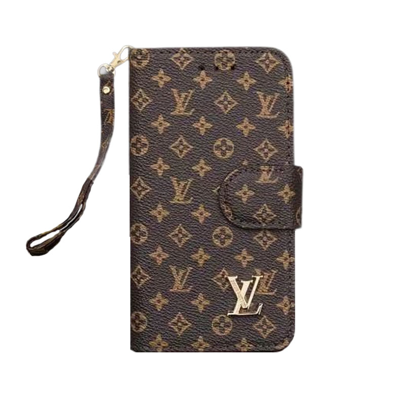 Luxury  Folio Monogram iPhone Case With Wallet And Strap Big Printing-LB251102