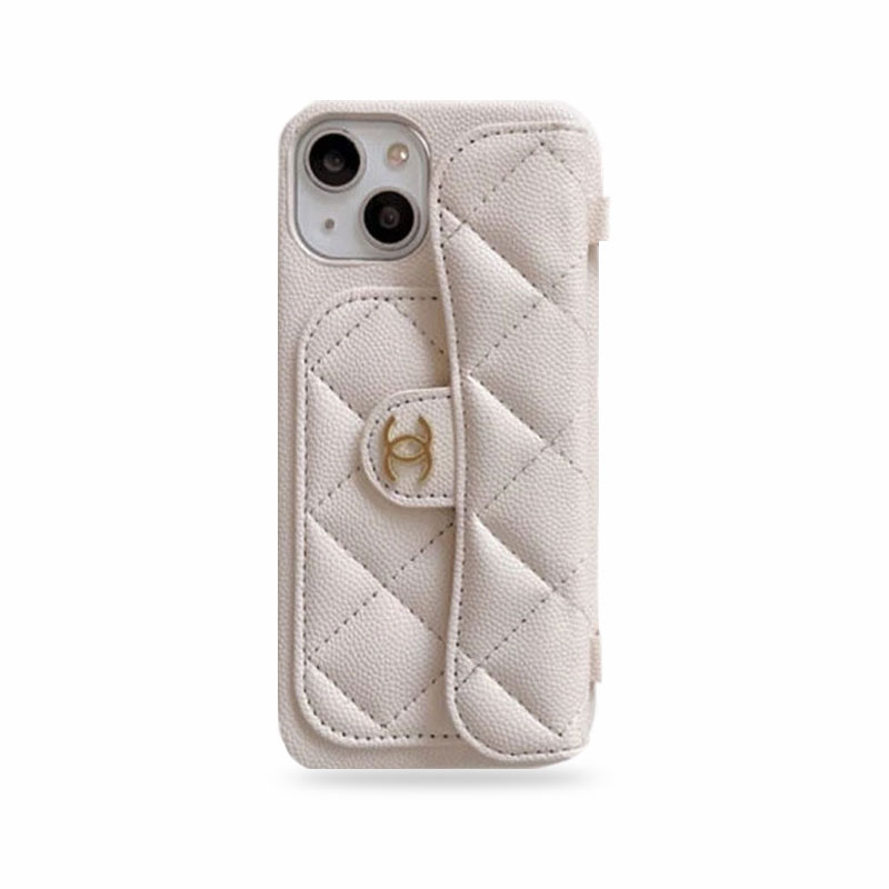 Chanel iPhone Case With Card Holder And Strap Classic Style