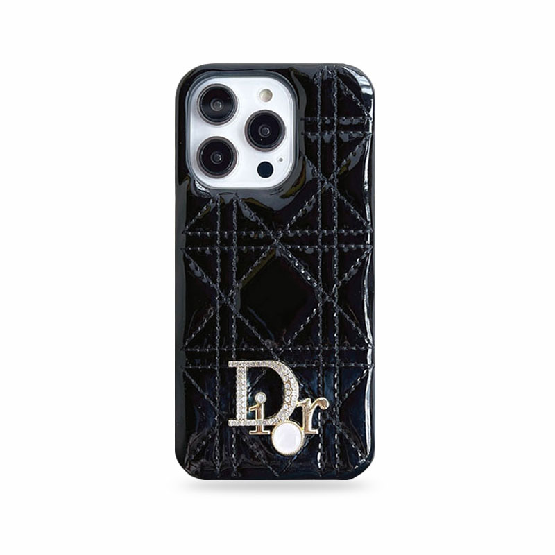  CD iPhone Case Leather Black-WJ240513