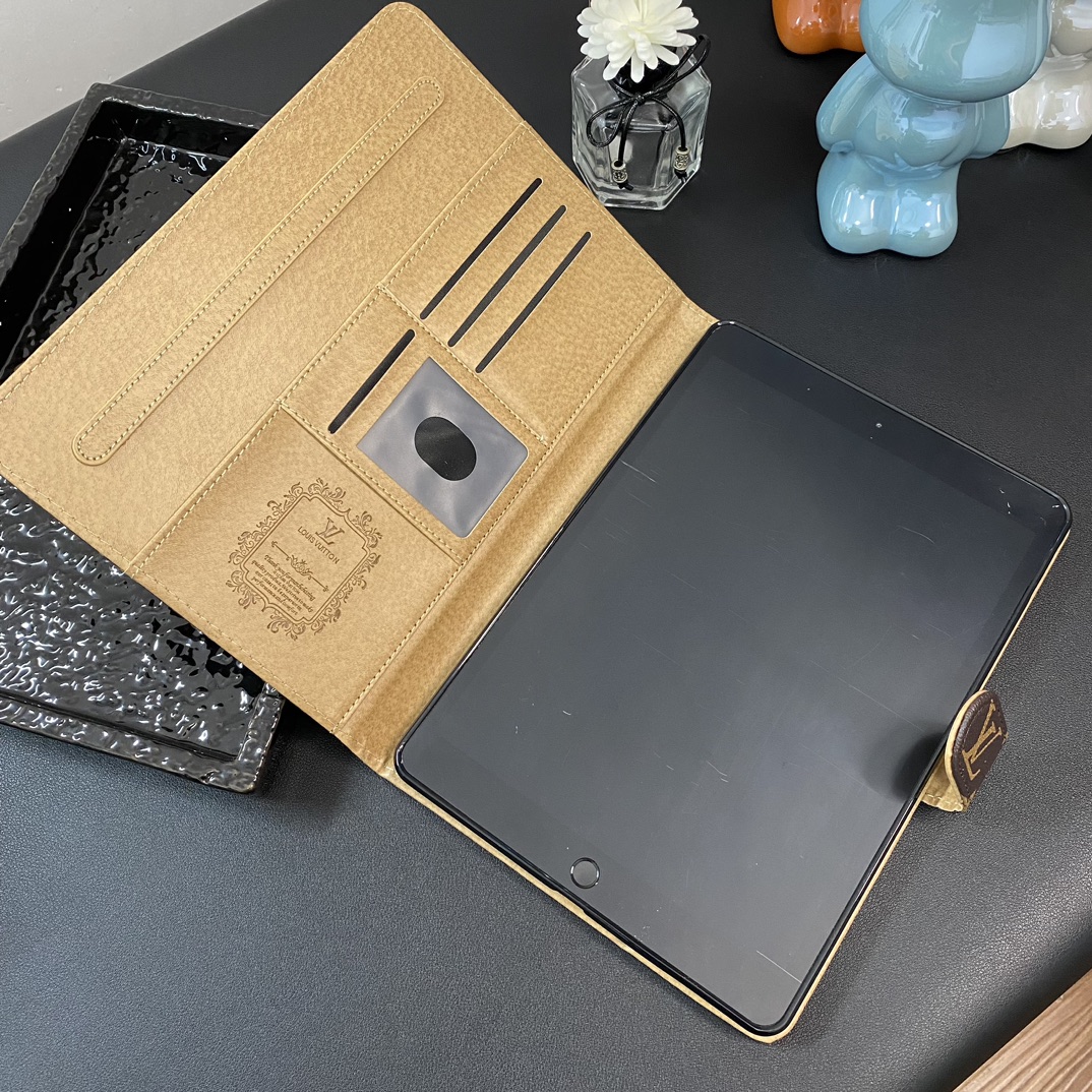 Leather Monogram iPad Case Small Printing -IPA251459-GTOCASE