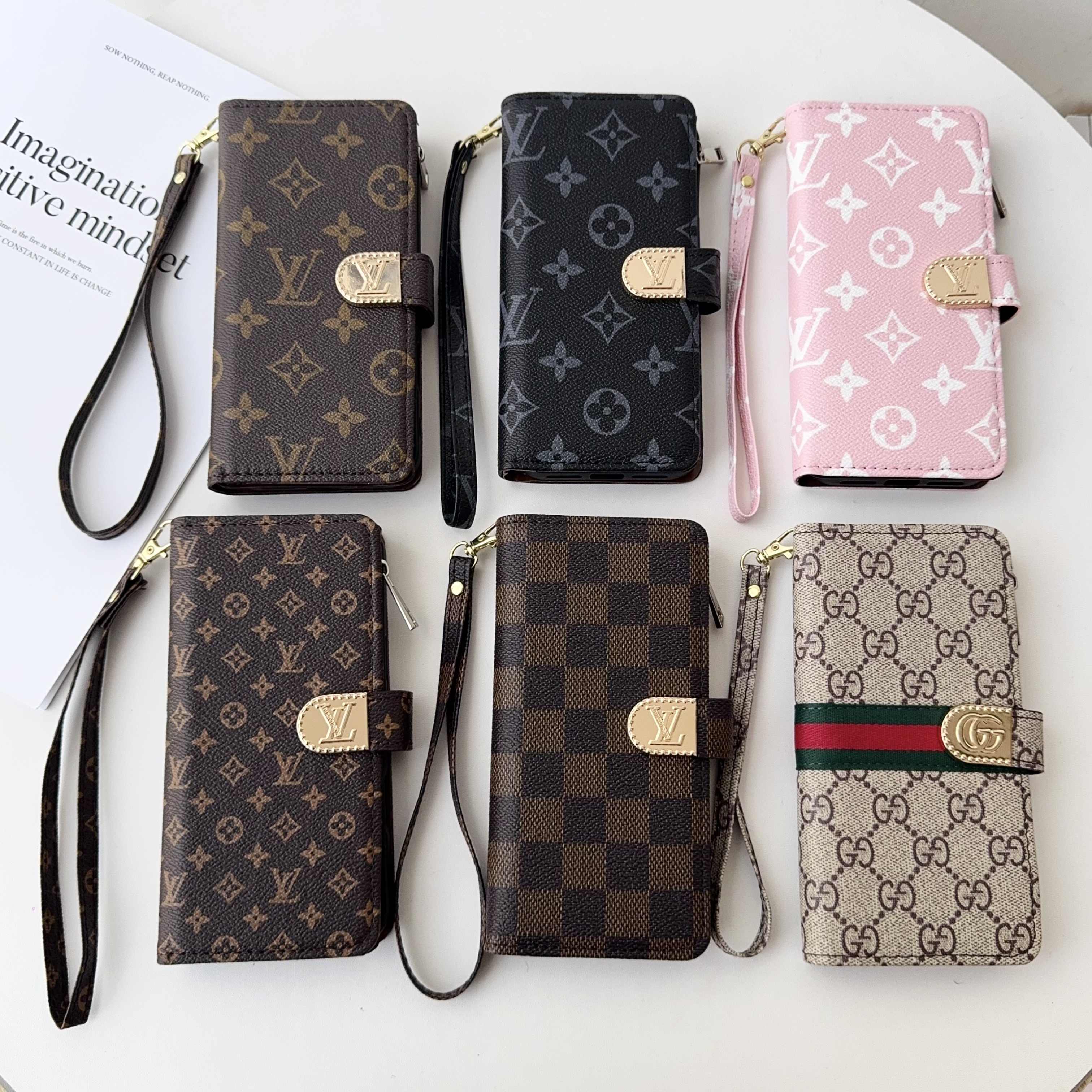 Luxury Monogram iPhone Case With Zipper Wallet And Strap -LB251520